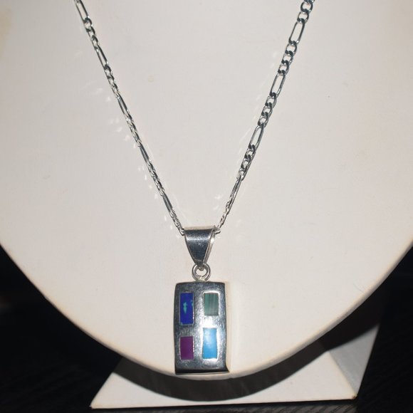 Retired Silpada 925 Turquoise, Sugilite, Malachite, Azurite Necklace - Picture 3 of 8